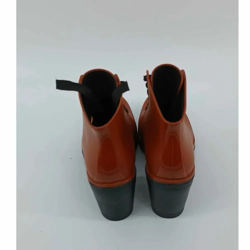 Rubber healed rain boots, Boaonda lace-up ankle boots